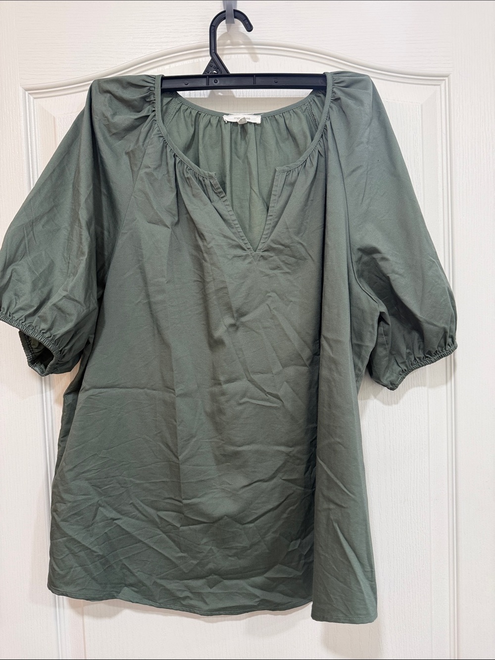 Maurices Olive Green V-Notch Peasant Tunic